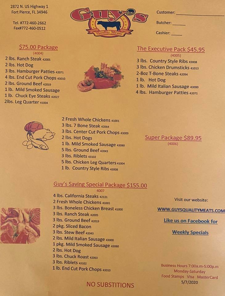 Guy's Quality Meats » Specials & Package Deals